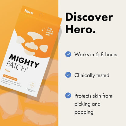 Hero Mighty Patch Face XL Hydrocolloid Patches, 5 Count - view 5