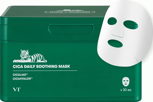 VT Cosmetics CICA Daily Soothing Mask, 30 Sheets