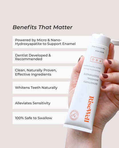 RiseWell PRO Micro and Nano Hydroxyapatite Toothpaste, Wild Mint, 3.4 oz - view 3