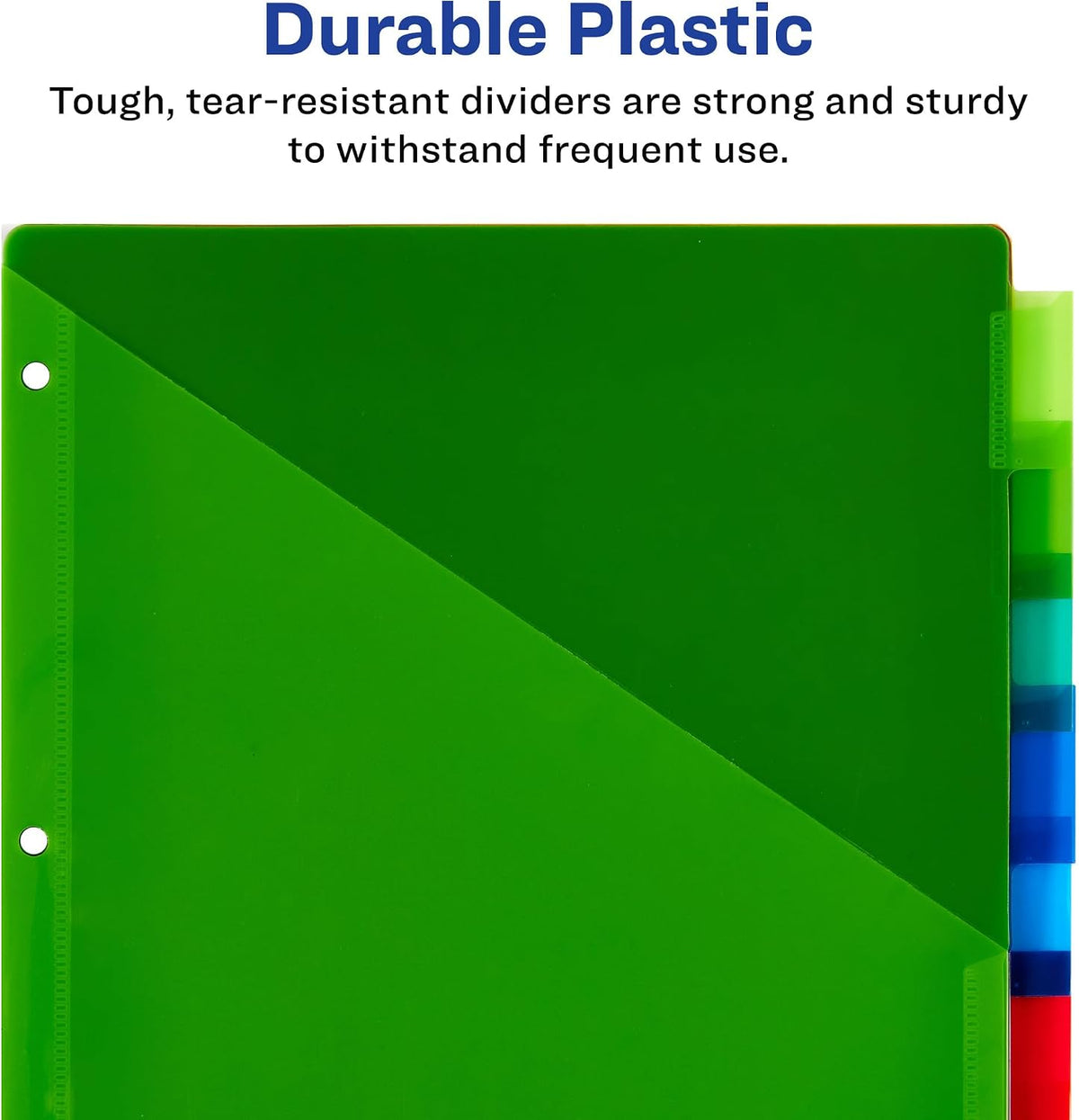 Avery Plastic Binder Dividers, Insertable Big Tab, 8-Tab, Multicolour - view 5