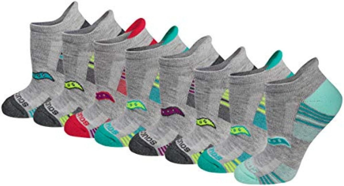 Saucony Women's Performance Heel Tab Athletic Socks, 8 Pairs, M