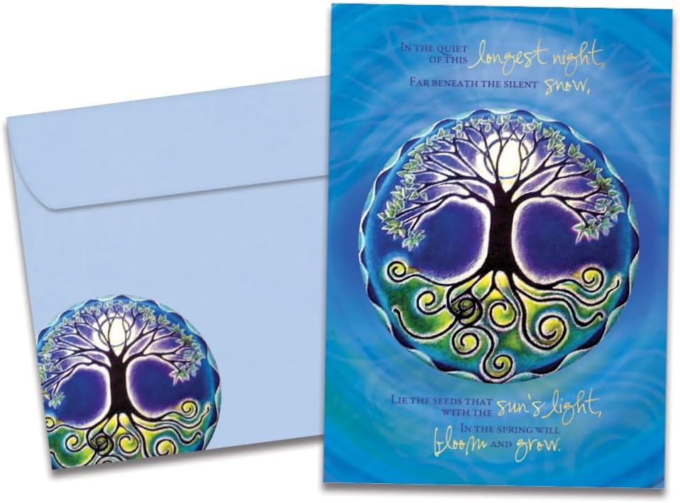 Tree-Free Greetings Winter Solstice Cards, Longest Night Mandala, 10 Pack — alternate product view