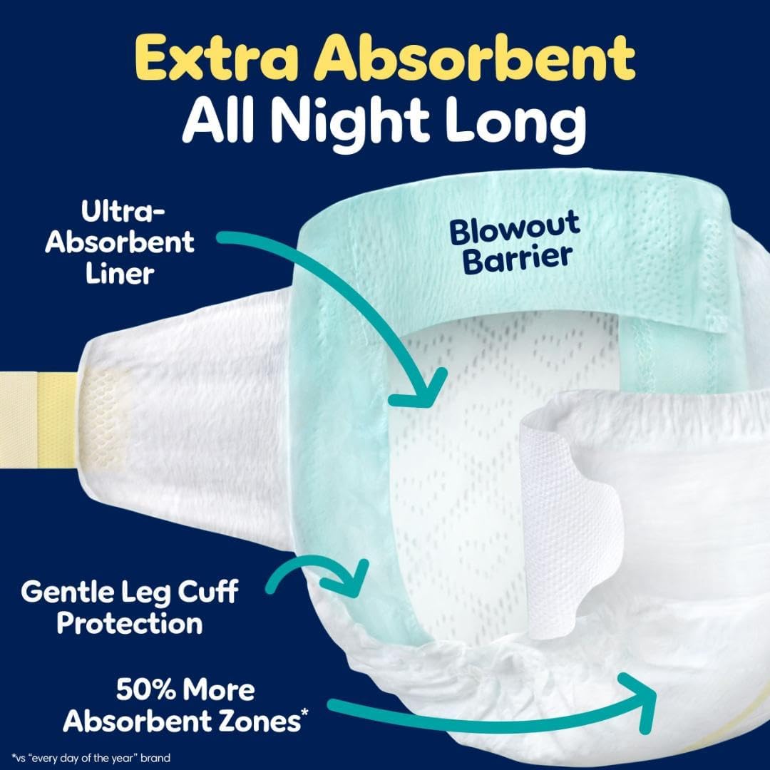 Pampers ZZZ Overnight Nappies, Size 6 (23-44 lbs), 42 Count - view 3