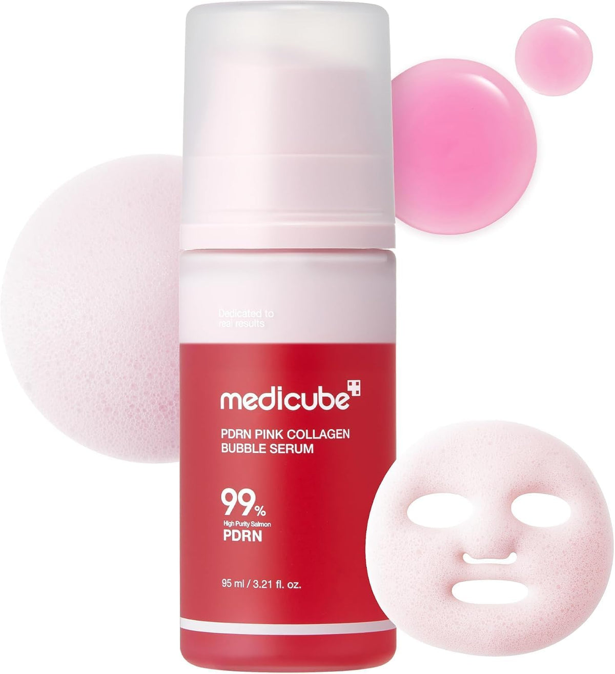 Medicube PDRN Pink Collagen Bubble Serum, 95 ml — product view