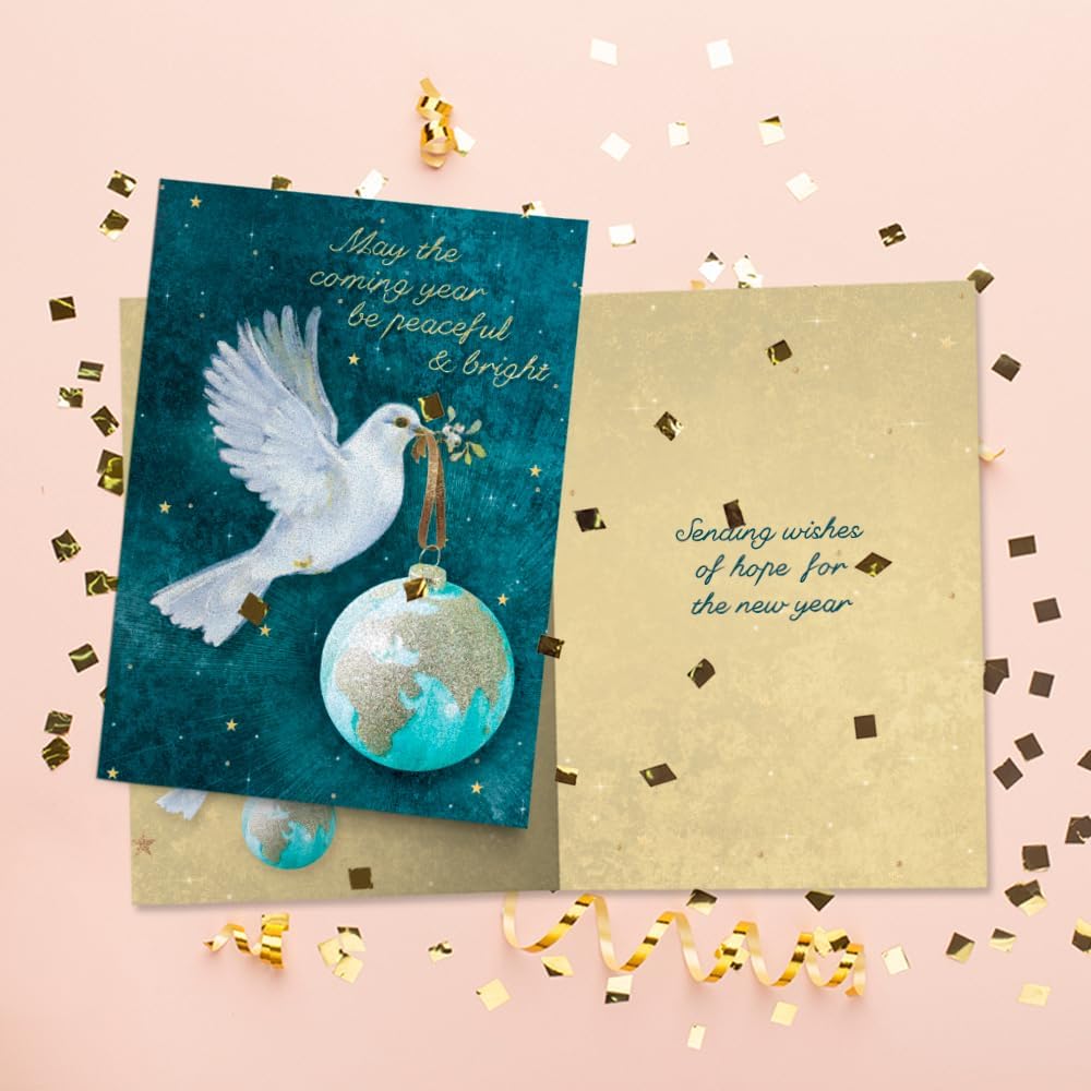 Tree-Free Greetings New Year Cards, Peace and Hope, 12 Pack - view 2