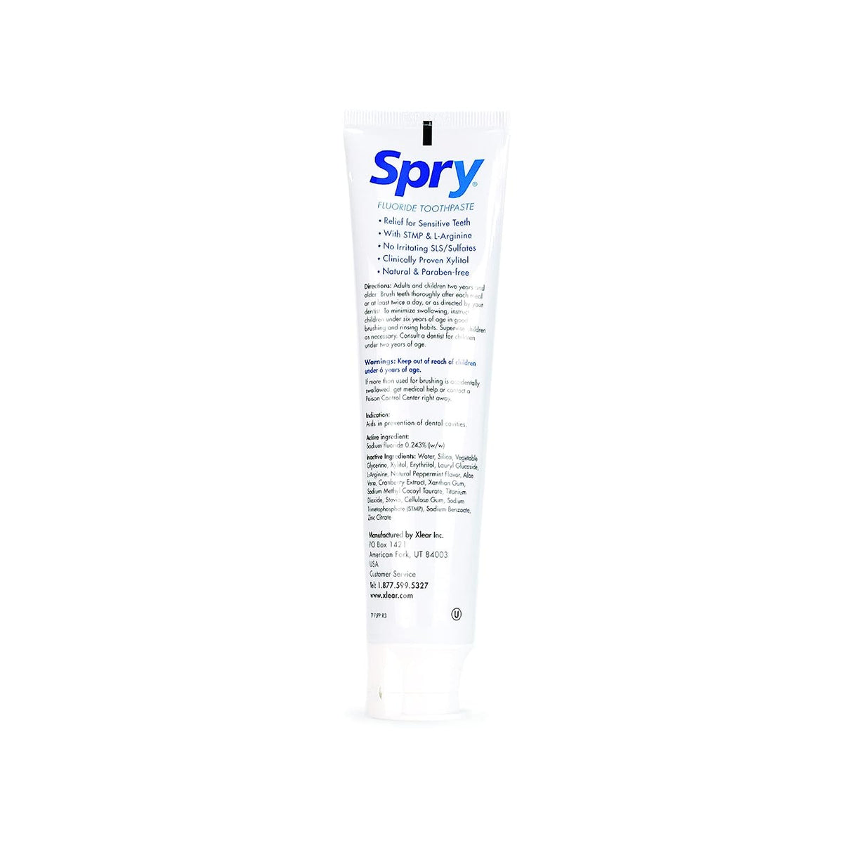 Spry Peppermint Xylitol Toothpaste 113 g (4 oz) — alternate product view