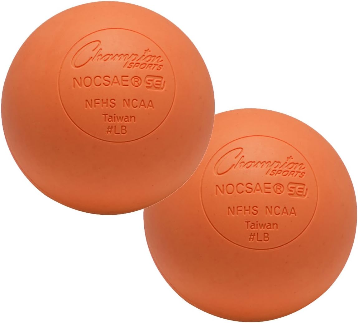 Champion Sports Official Lacrosse Balls, Orange, Pack of 2 — product view