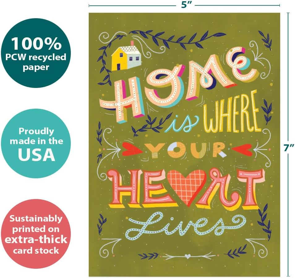 Tree-Free Greetings New Home Card, Home Is Where, 5 x 7 Inch - view 3