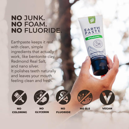Redmond Earthpaste All Natural Fluoride-Free Toothpaste Spearmint 4 oz - view 4