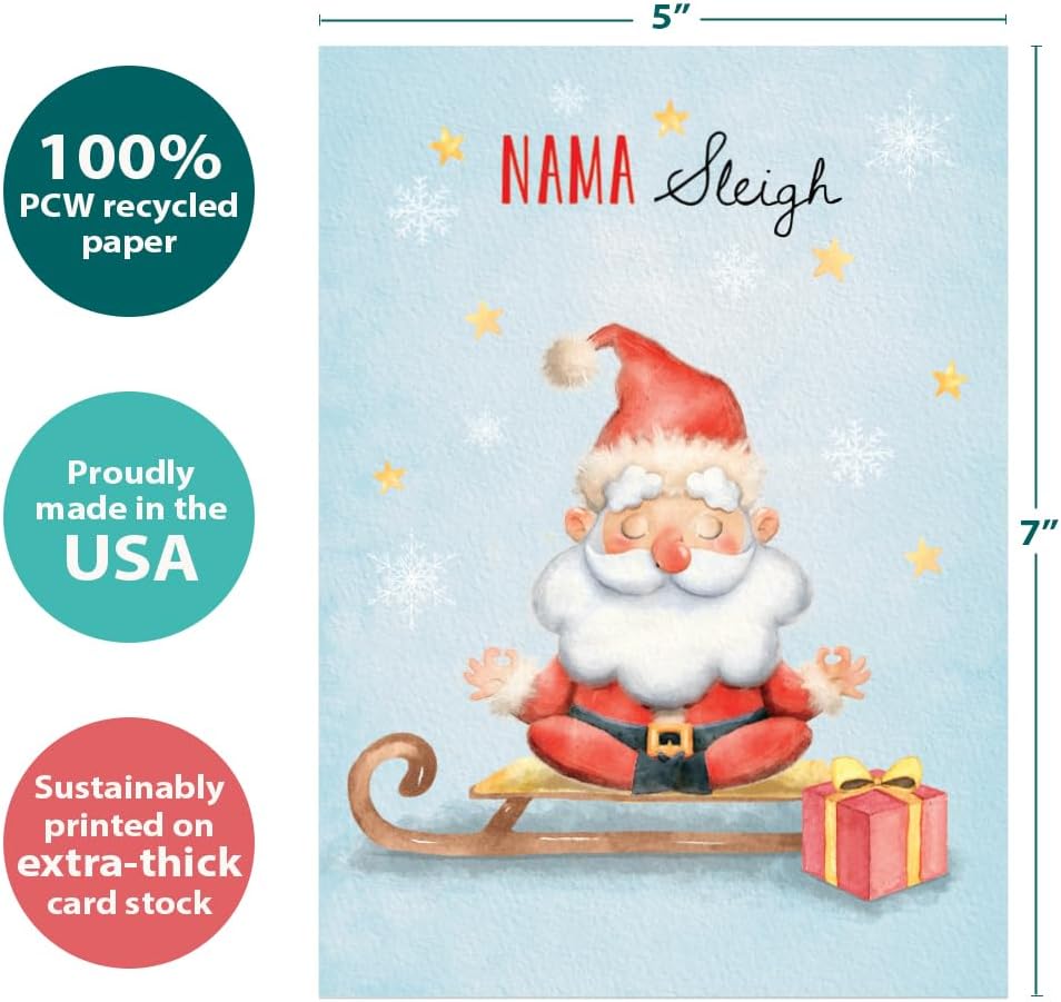 Tree-Free Greetings Christmas Cards, Nama Sleigh, 12 Pack - view 3