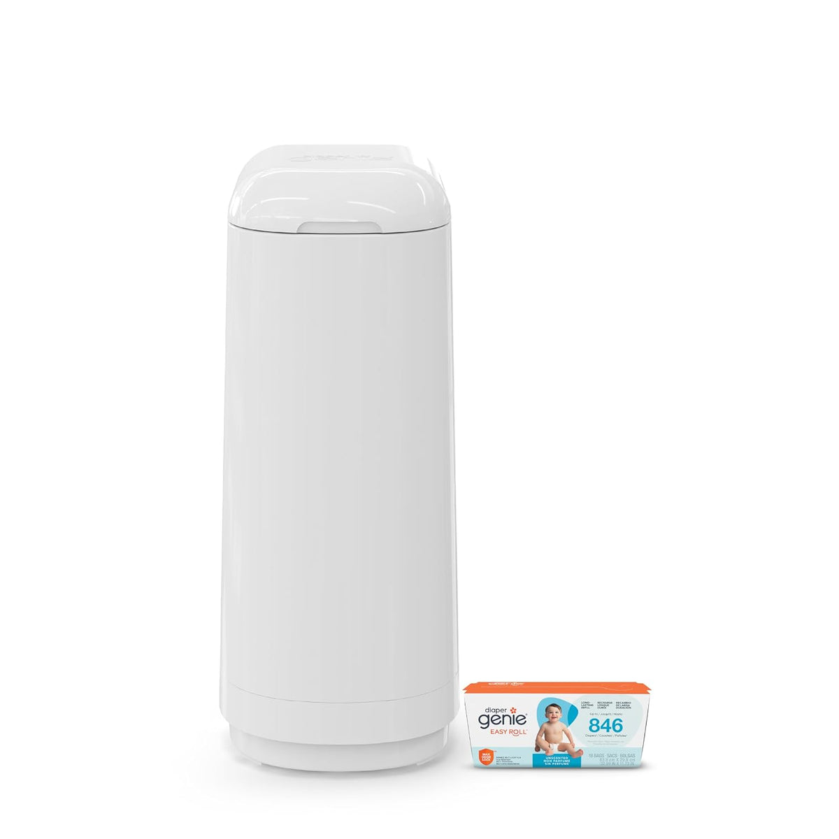 Diaper Genie Essence Nappy Pail with Easy Roll Refill (18 Bags)