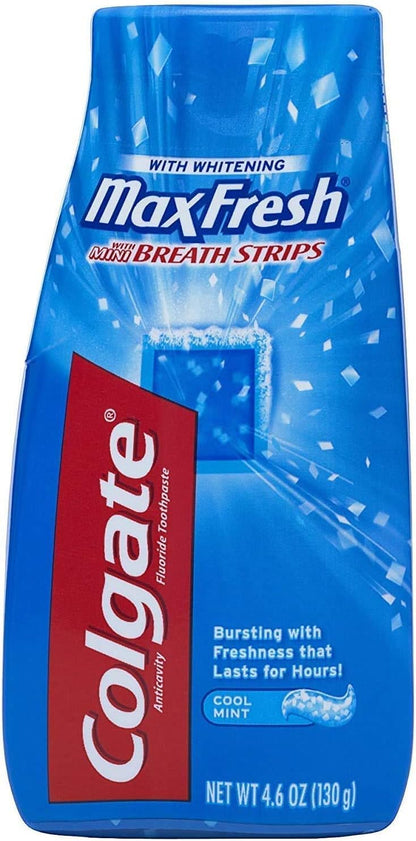 Colgate Max Fresh Liquid Toothpaste with Mini Breath Strips, Cool Mint 4.6 oz