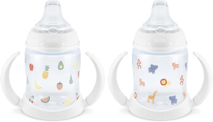 NUK Learner Cup, 5 oz, Fun Fruits and Animals, 6+ Months, Pack of 2