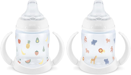 NUK Learner Cup, 5 oz, Fun Fruits and Animals, 6+ Months, Pack of 2