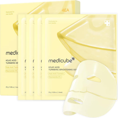 medicube Kojic Acid Turmeric Brightening Jelly Gel Mask 4 Pack