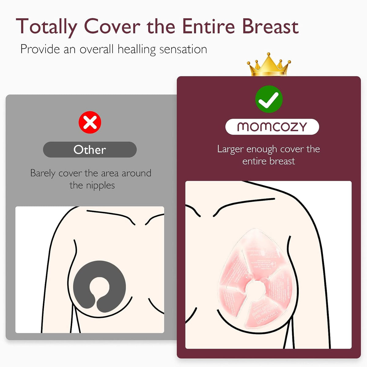 Momcozy Large Hot and Cold Breast Therapy Packs, Pack of 2 - view 2