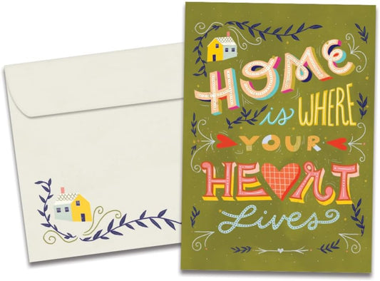 Tree-Free Greetings New Home Card, Home Is Where, 5 x 7 Inch
