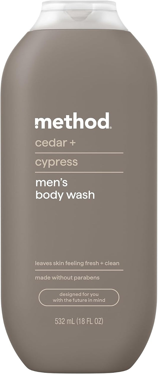 Method Men Body Wash Cedar + Cypress 18 fl oz (532 ml)