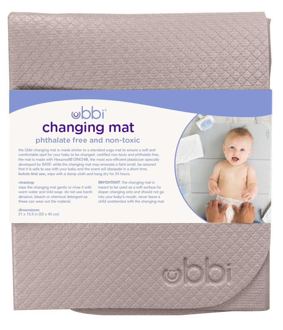 Ubbi On-the-Go Baby Changing Mat, Taupe - view 5
