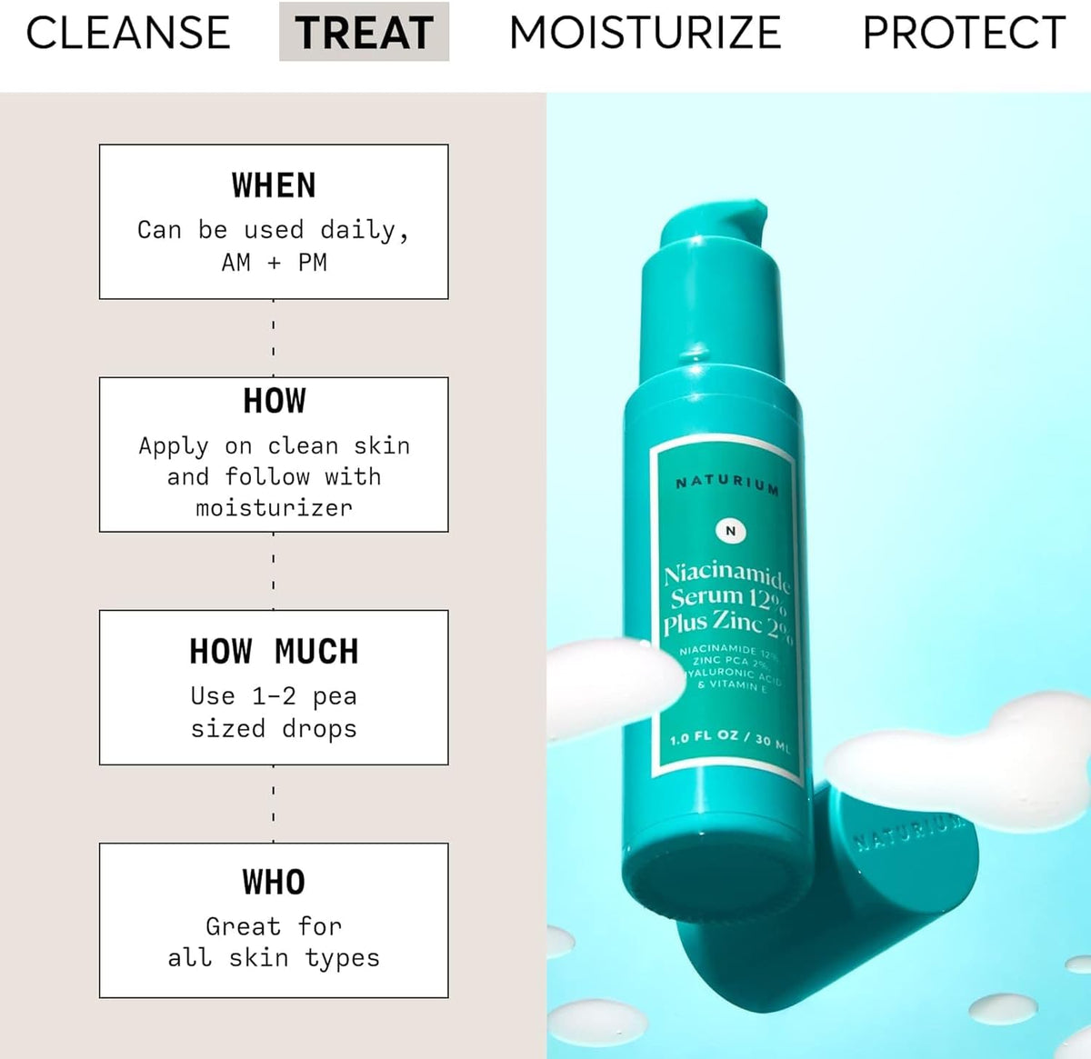 Naturium Niacinamide Face Serum 12% Plus Zinc 2% 30 ml (1 fl oz) - view 3