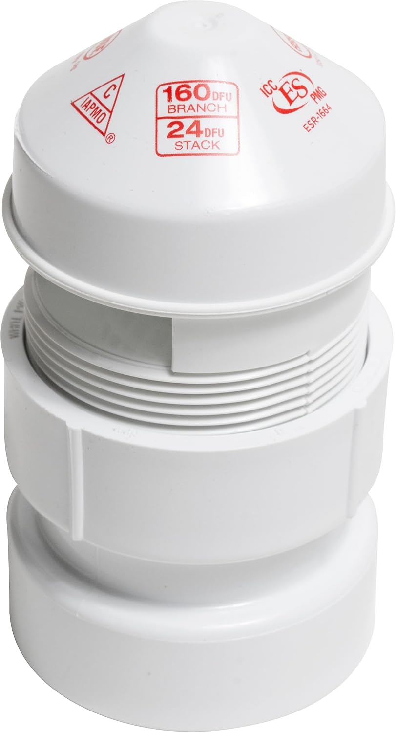 Oatey Sure-Vent Air Admittance Valve 1-1/2 to 2 in, with PVC Adapter — product view
