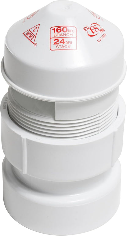 Oatey Sure-Vent Air Admittance Valve 1-1/2 to 2 in, with PVC Adapter