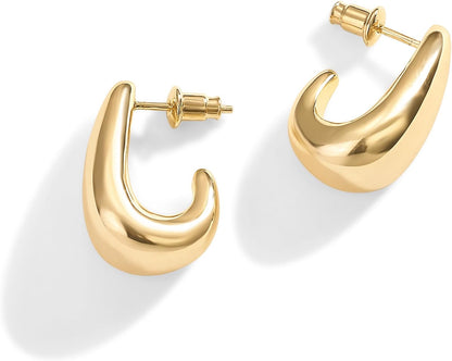 PAVOI Statement Huggie Earrings, 925 Silver Post, 14K Gold Plated - view 4