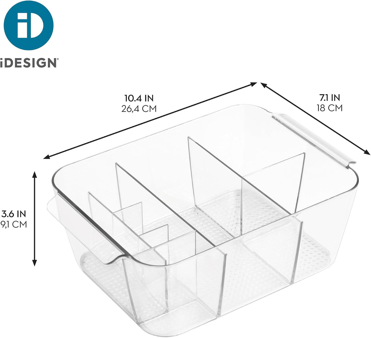 iDesign Clarity Makeup Organiser, Clear, Set of 2 - view 3
