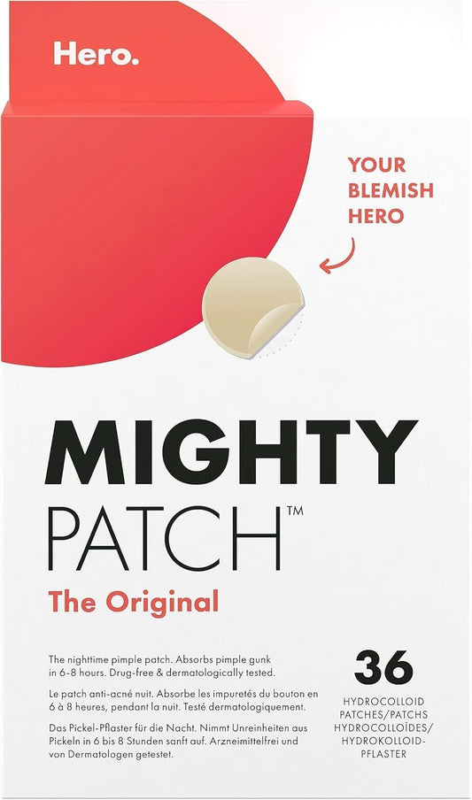 Hero Cosmetics Mighty Patch Original Hydrocolloid Spot Patches, 36 Count