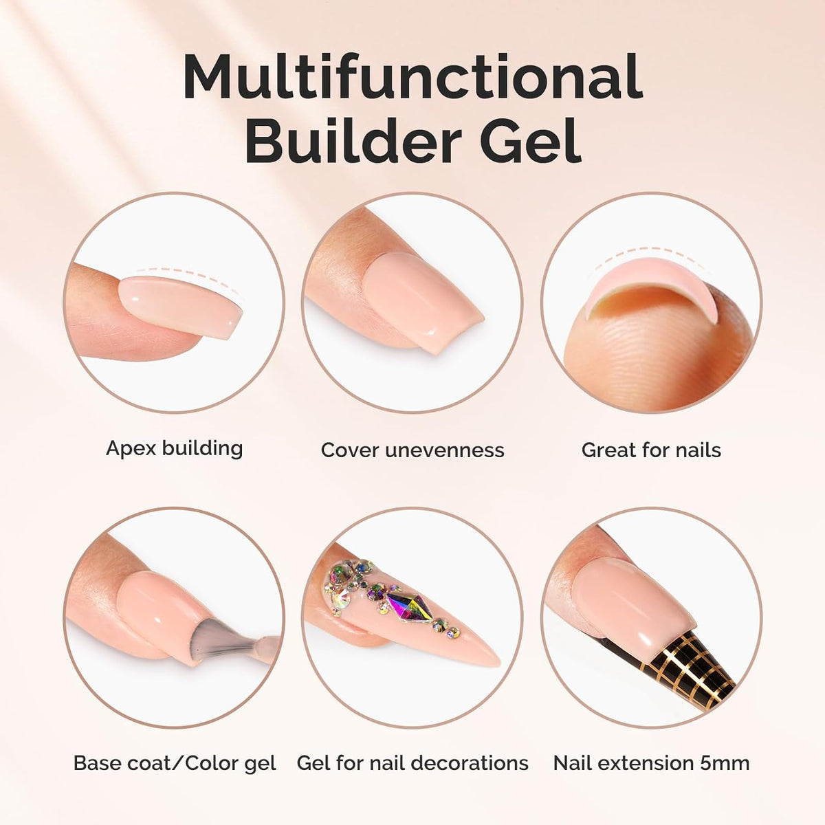 MelodySusie HEMA-Free Nude Builder Nail Gel 0.5 fl oz H1407 - view 4