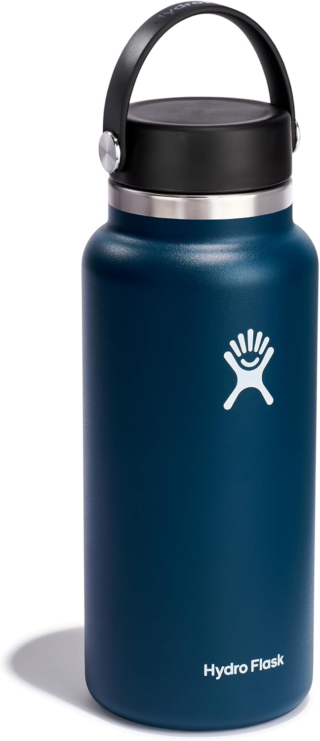 Hydro Flask Wide Mouth Insulated Bottle with Flex Cap, 32 oz, Indigo Blue - view 3