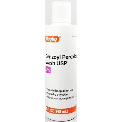 Benzoyl Peroxide Wash USP 5%, 5 fl oz by Rugby