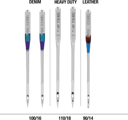 SINGER Heavy Duty Sewing Needles, 90/14, 100/16, 110/18, 5 Count - view 3