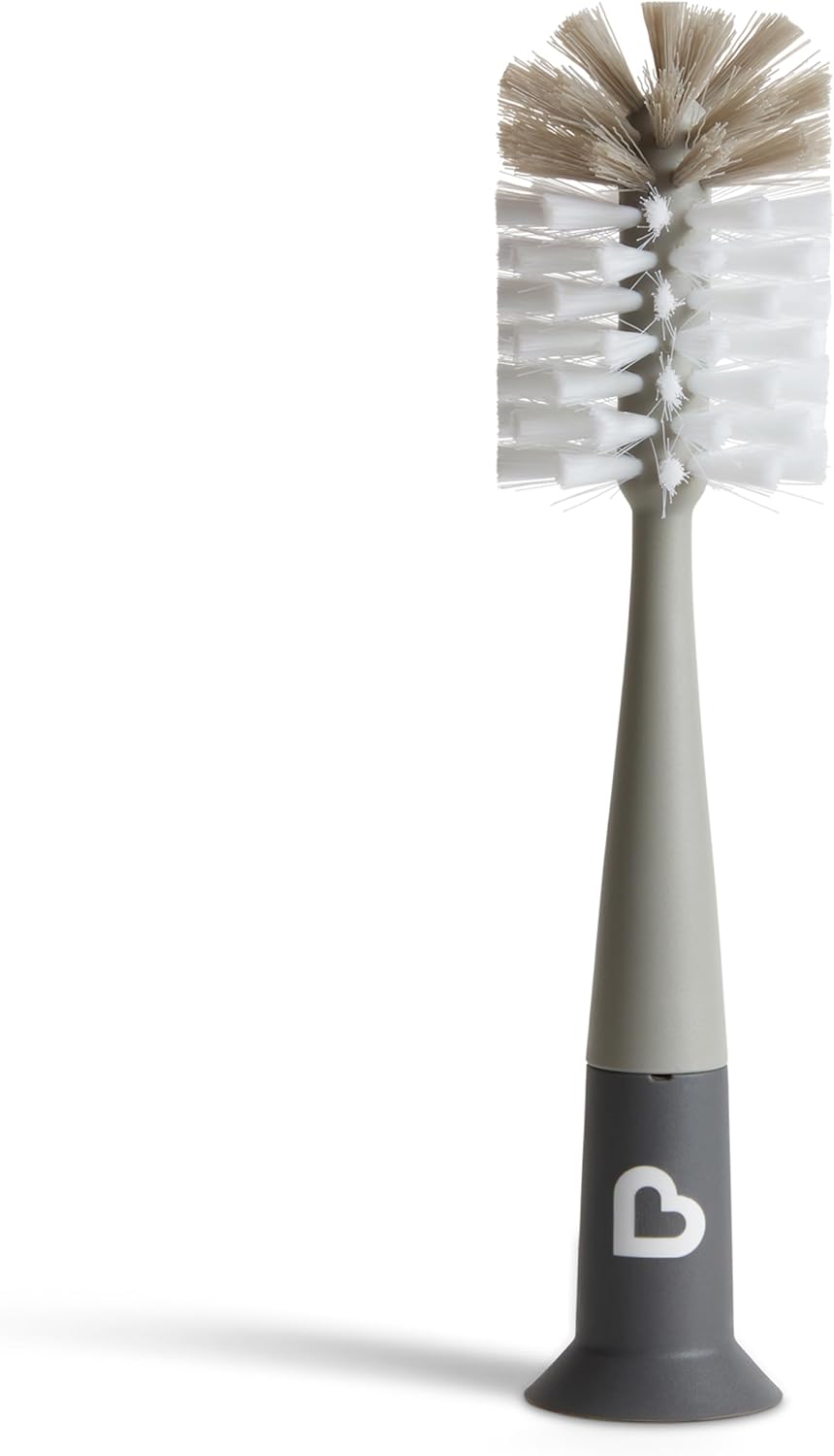 Munchkin Bristle Bottle Brush, Grey — product view