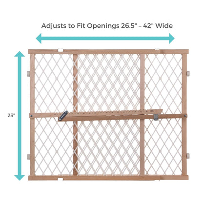 Toddleroo by North States Diamond Mesh Wooden Baby Gate, 26.5-42 Inches - view 3