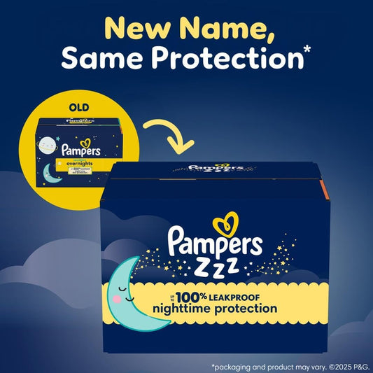 Pampers ZZZ Overnight Nappies Size 4 (15-34 lbs), 58 Count - view 2
