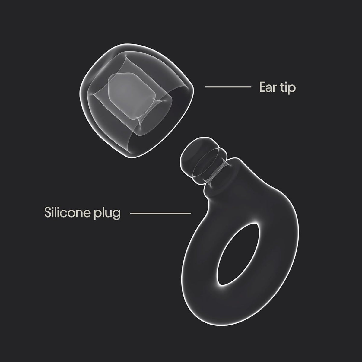 Loop Quiet 2 Reusable Silicone Ear Plugs for Sleep with 4 Ear Tip Sizes - view 6