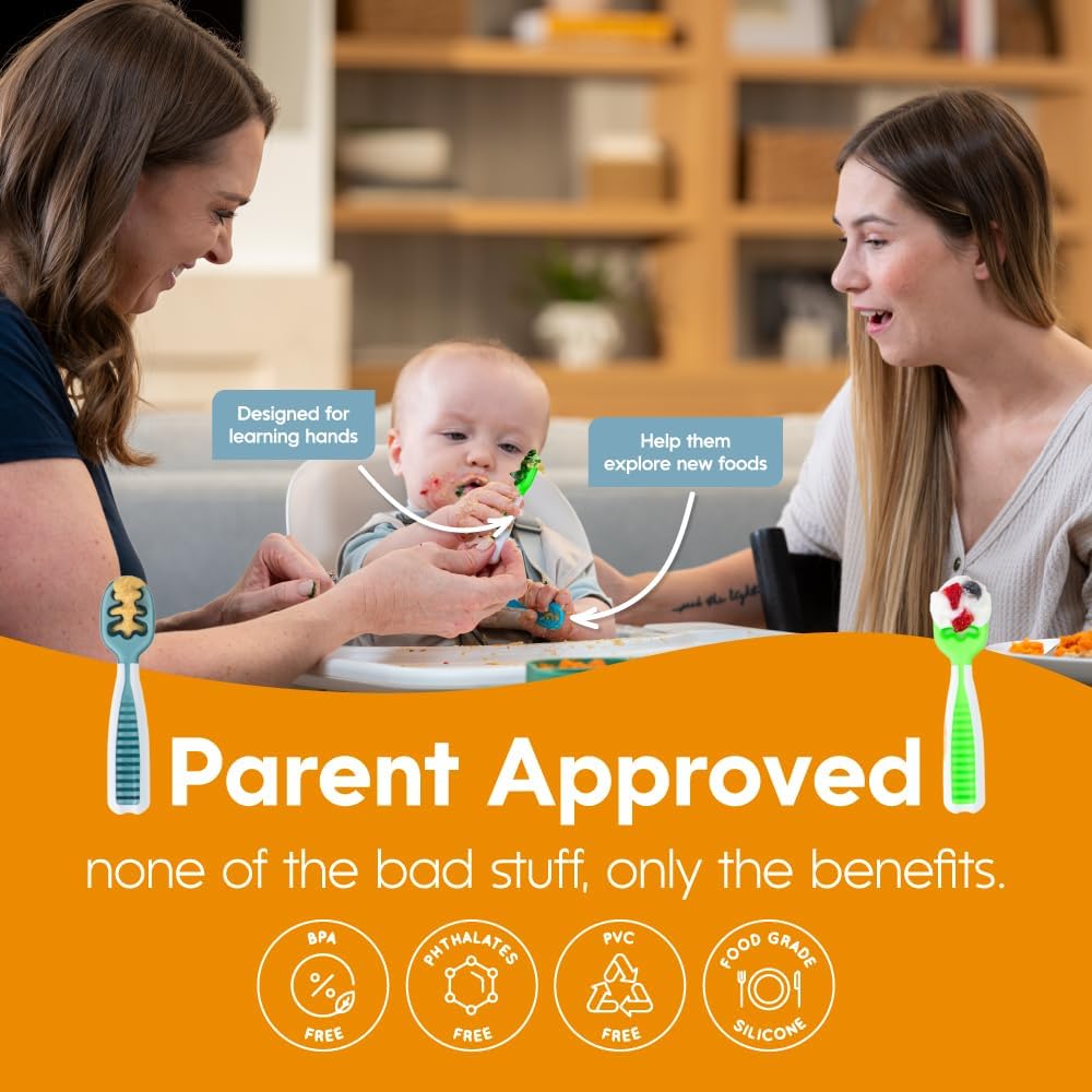 NumNum Feeding Littles Baby Spoons for 6 Months+, 3-Pack Neutrals - view 4