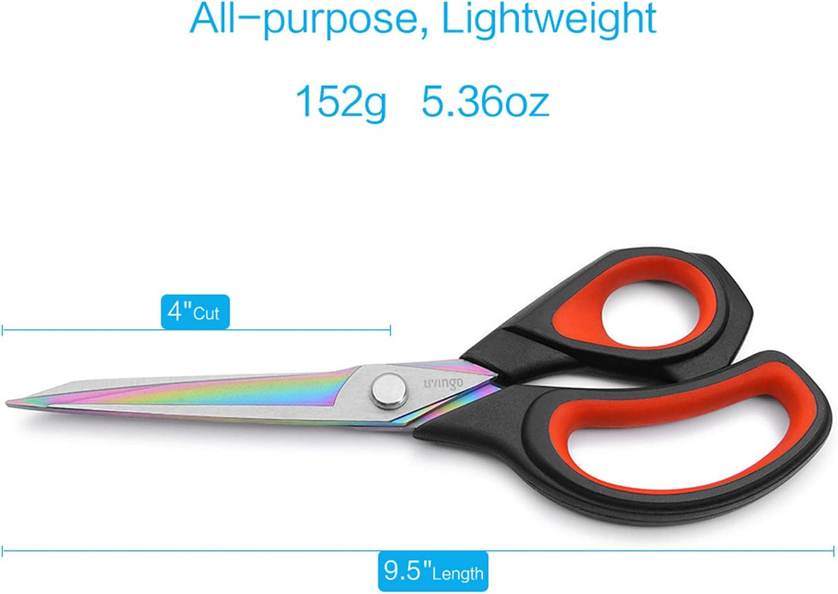 LIVINGO 9.5 Inch Fabric Scissors, Heavy Duty Tailor Shears — alternate product view