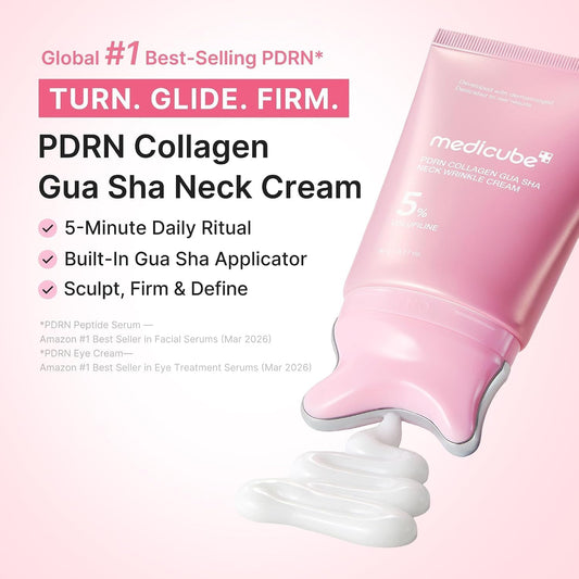 medicube PDRN Collagen Gua Sha Neck Wrinkle Cream, Firming Contour Care - view 2
