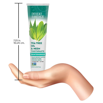 Desert Essence Natural Tea Tree Oil and Neem Toothpaste 6.25 oz (176 g) - view 6