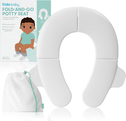 Frida Fold-and-Go Portable Potty Seat for Toilets, with Travel Bag