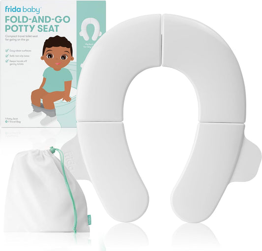 Frida Fold-and-Go Portable Potty Seat for Toilets, with Travel Bag