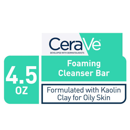 CeraVe Foaming Cleanser Bar for Normal to Oily Skin, Face & Body, 4.5 oz - view 2