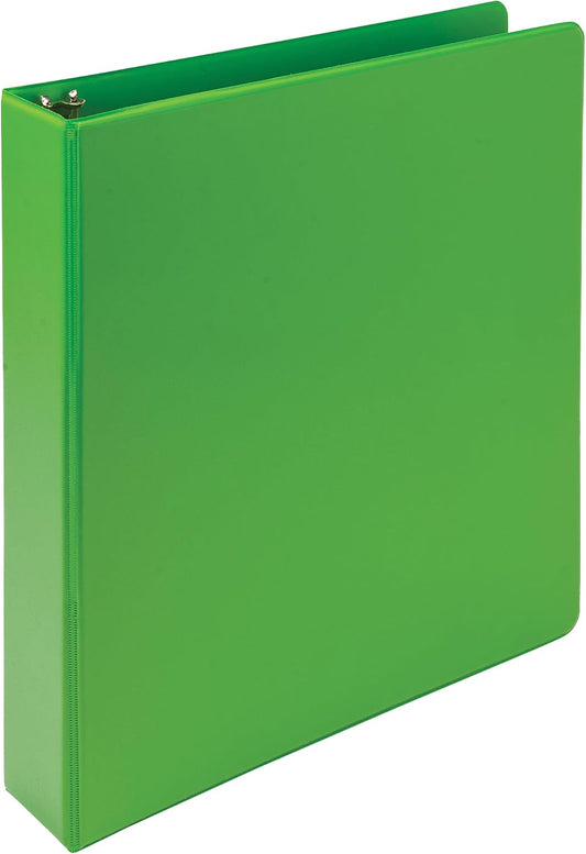 Samsill Plant-Based 1.5 Inch Round Ring View Binder, Bright Green