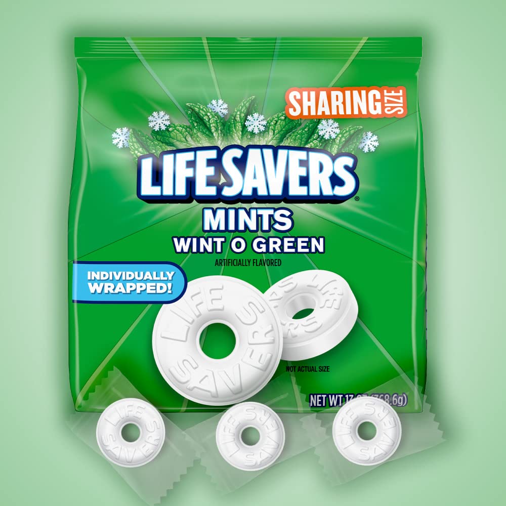 Life Savers Wint-O-Green Hard Mints, Individually Wrapped, 13 oz Bag - view 4