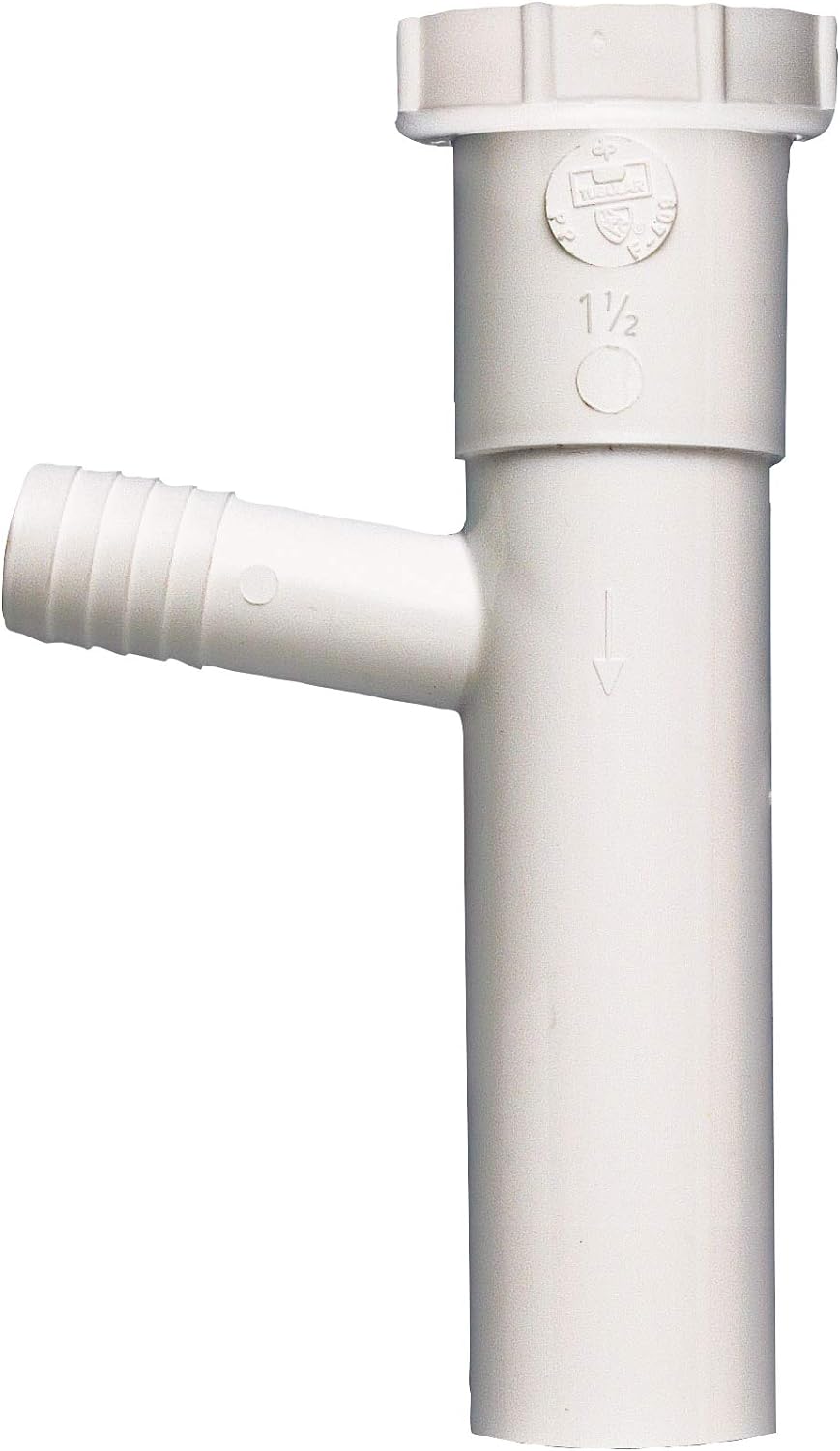 Plumb Pak 30-8WK Dishwasher Branch Tailpiece, White, 1-1/2 x 8 Inch - view 3