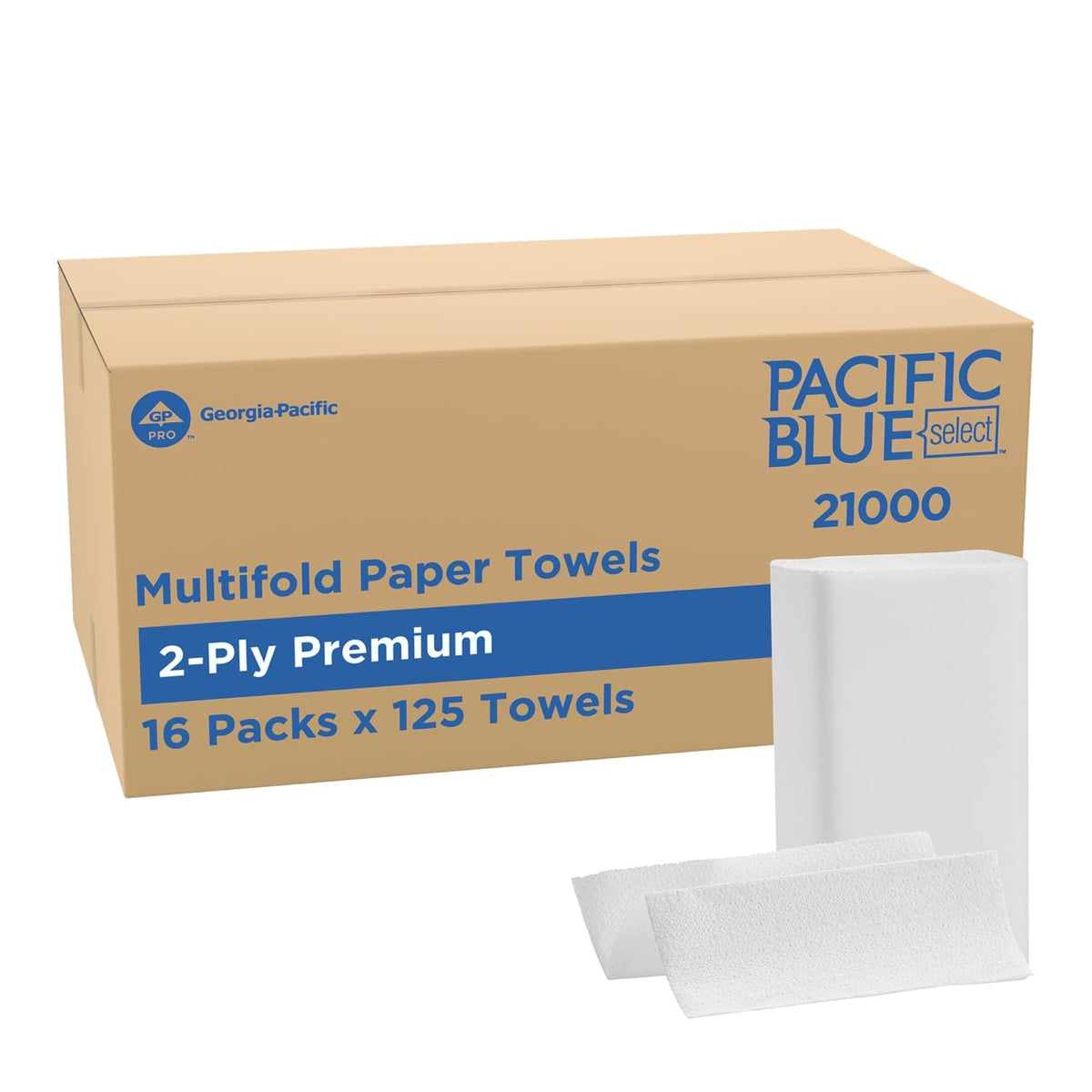 Georgia-Pacific Pacific Blue Select 2-Ply Multifold Paper Towels, 2,000