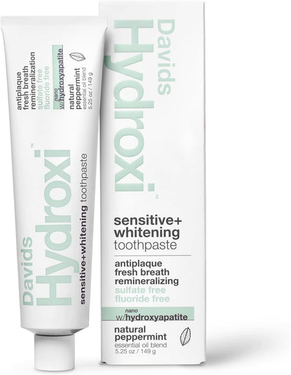 Davids Nano Hydroxyapatite Toothpaste Sensitive Whitening Peppermint 5.25 oz