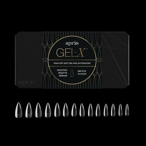 Après Gel-X Sculpted Stiletto Medium Nail Tips Box, 280 Count